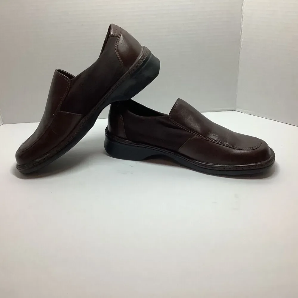 Cherokee Brand Men Size 10 Shoes Brown Leather upper Slip On Casual Loafers